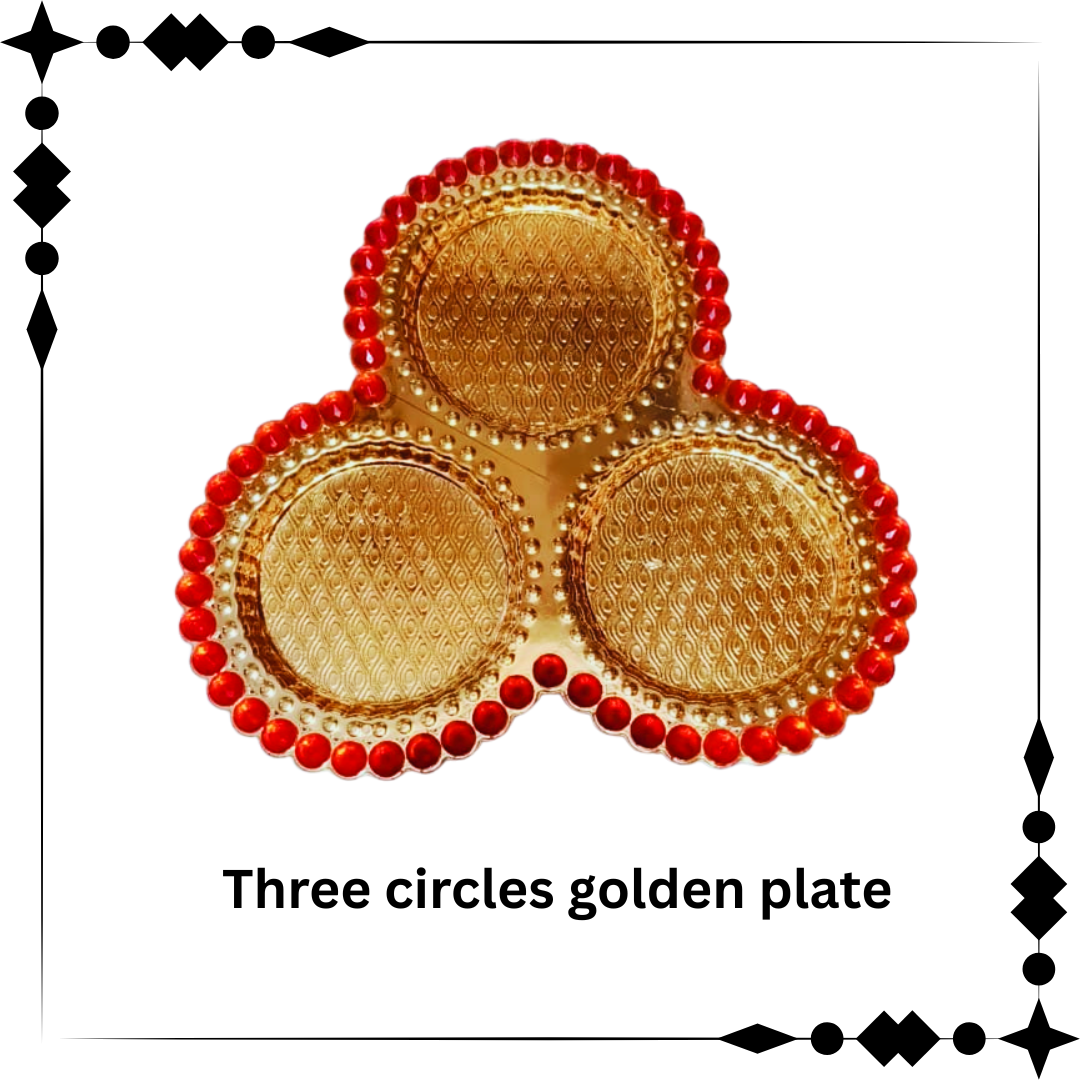 Three Circles Golden Plate