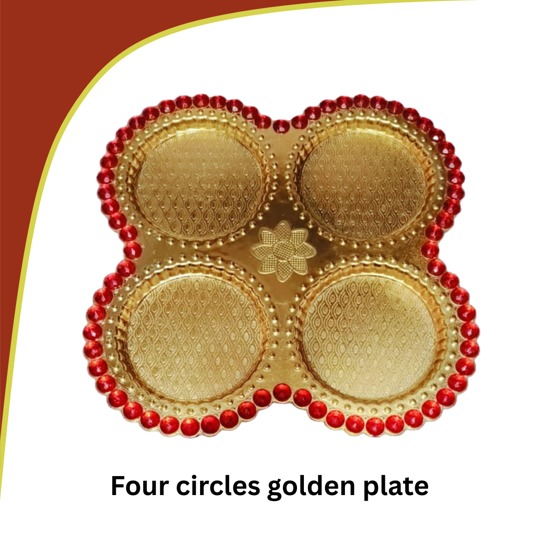 Four Circles Golden Plate