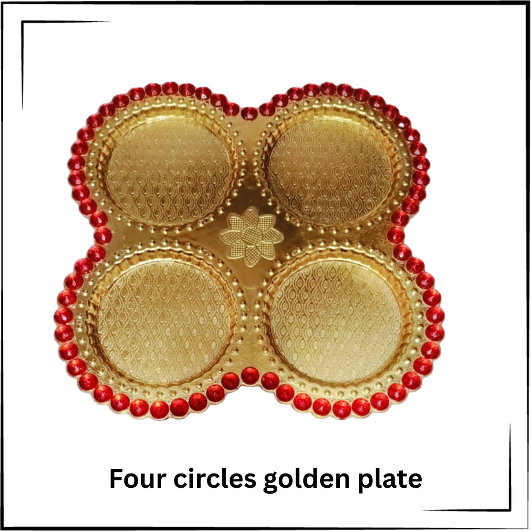 Four Circles Golden Plate