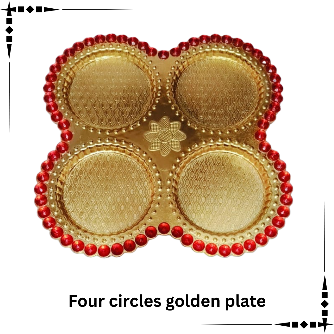Four Circles Golden Plate