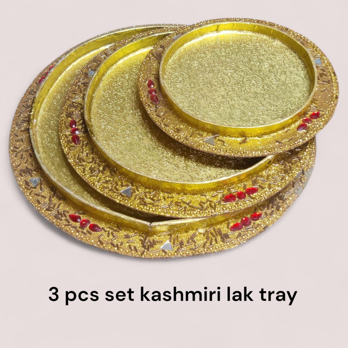 Gol Lak Tray Kashmiri ( 3 Pc Set )