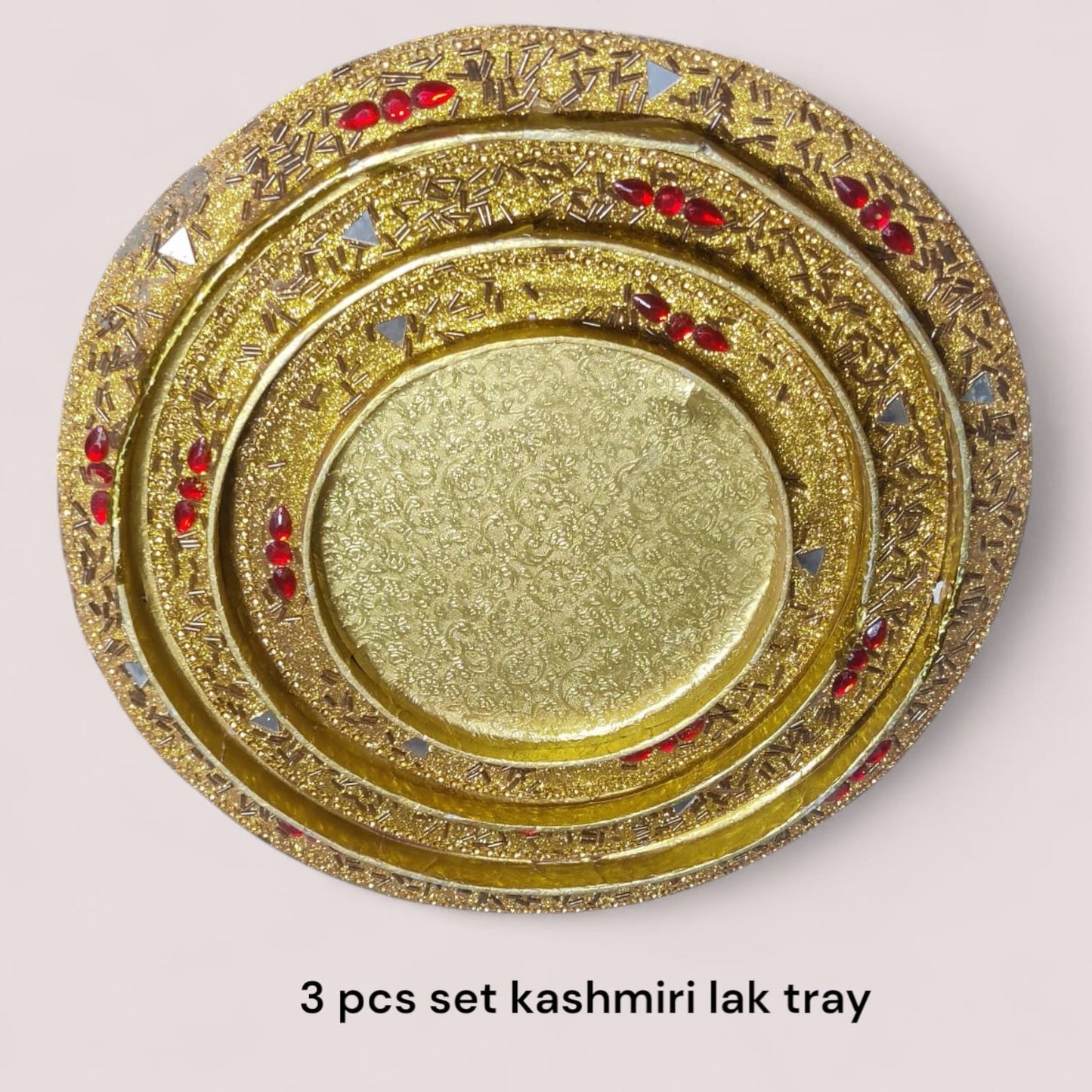 Gol Lak Tray Kashmiri ( 3 Pc Set )