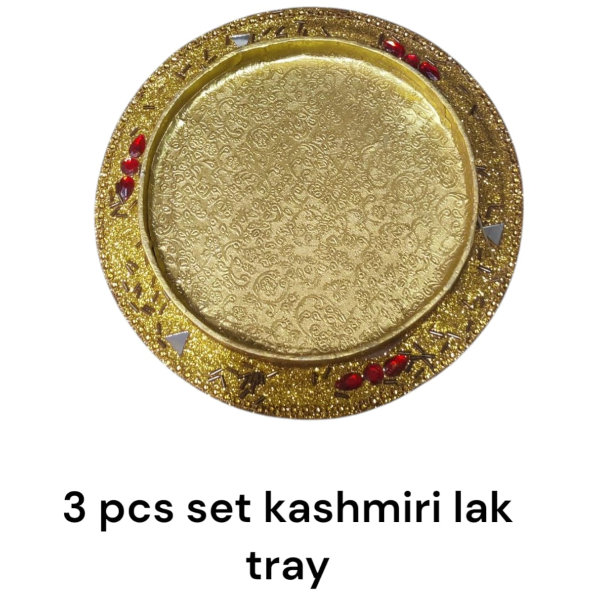 Gol Lak Tray Kashmiri ( 3 Pc Set )