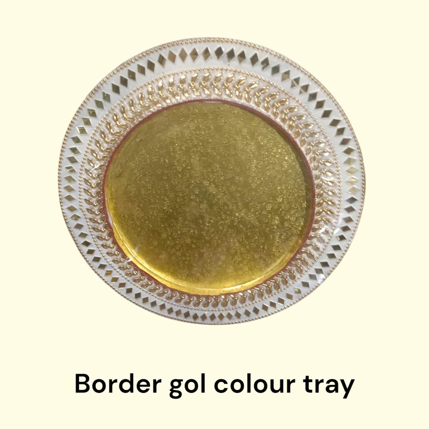 2.25 Inch Border Gol Colour Lak Tray