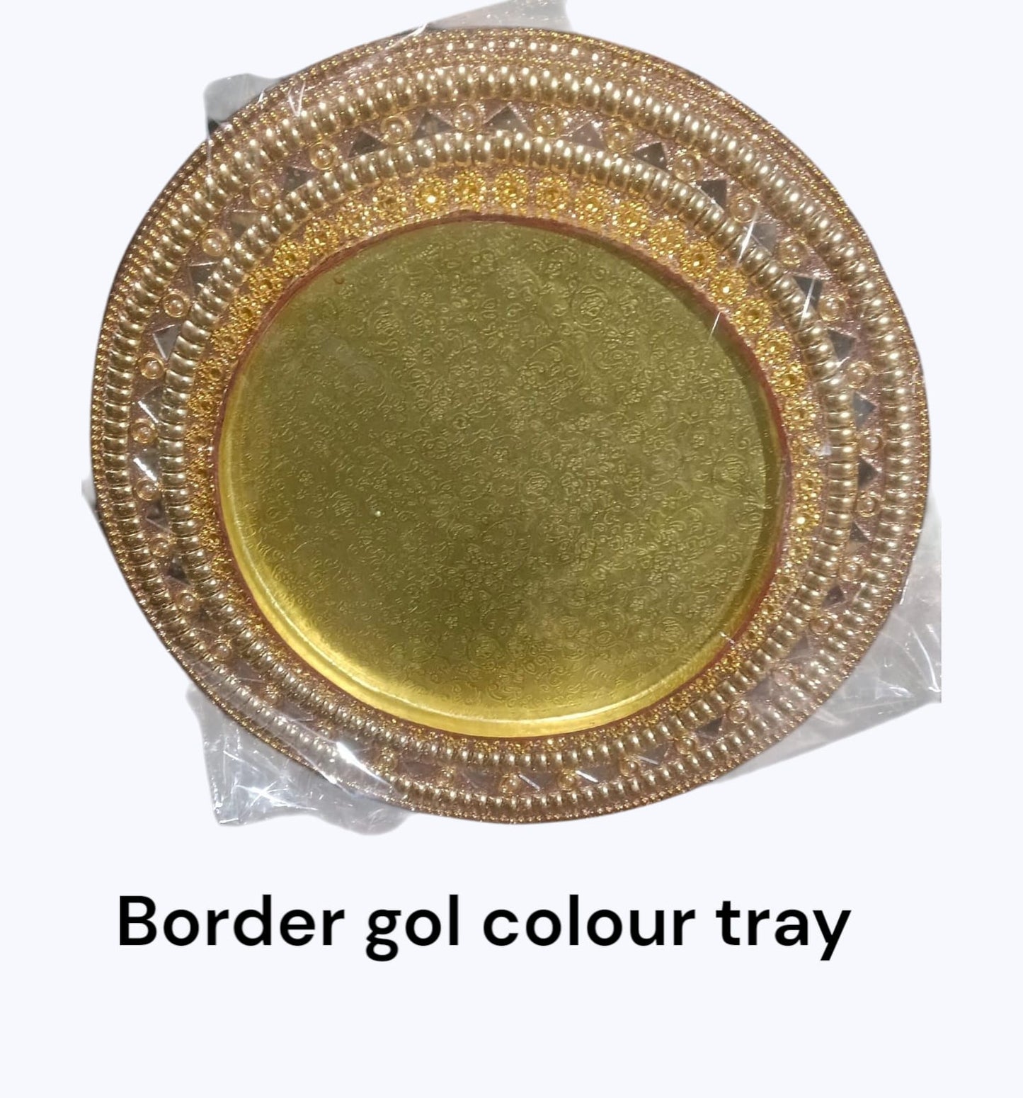 2.25 Inch Border Gol Colour Lak Tray