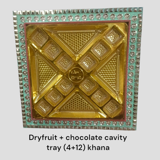 Dryfruit + Chocolate Cavity Tray (4+12) Khana