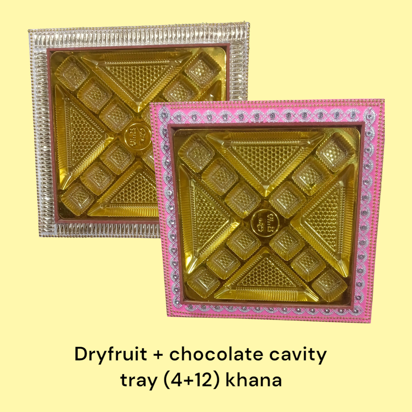 Dryfruit + Chocolate Cavity Tray (4+12) Khana