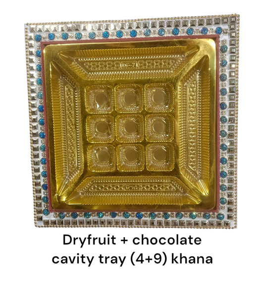 Dryfruit + Chocolate Cavity Tray (4+9) Khana