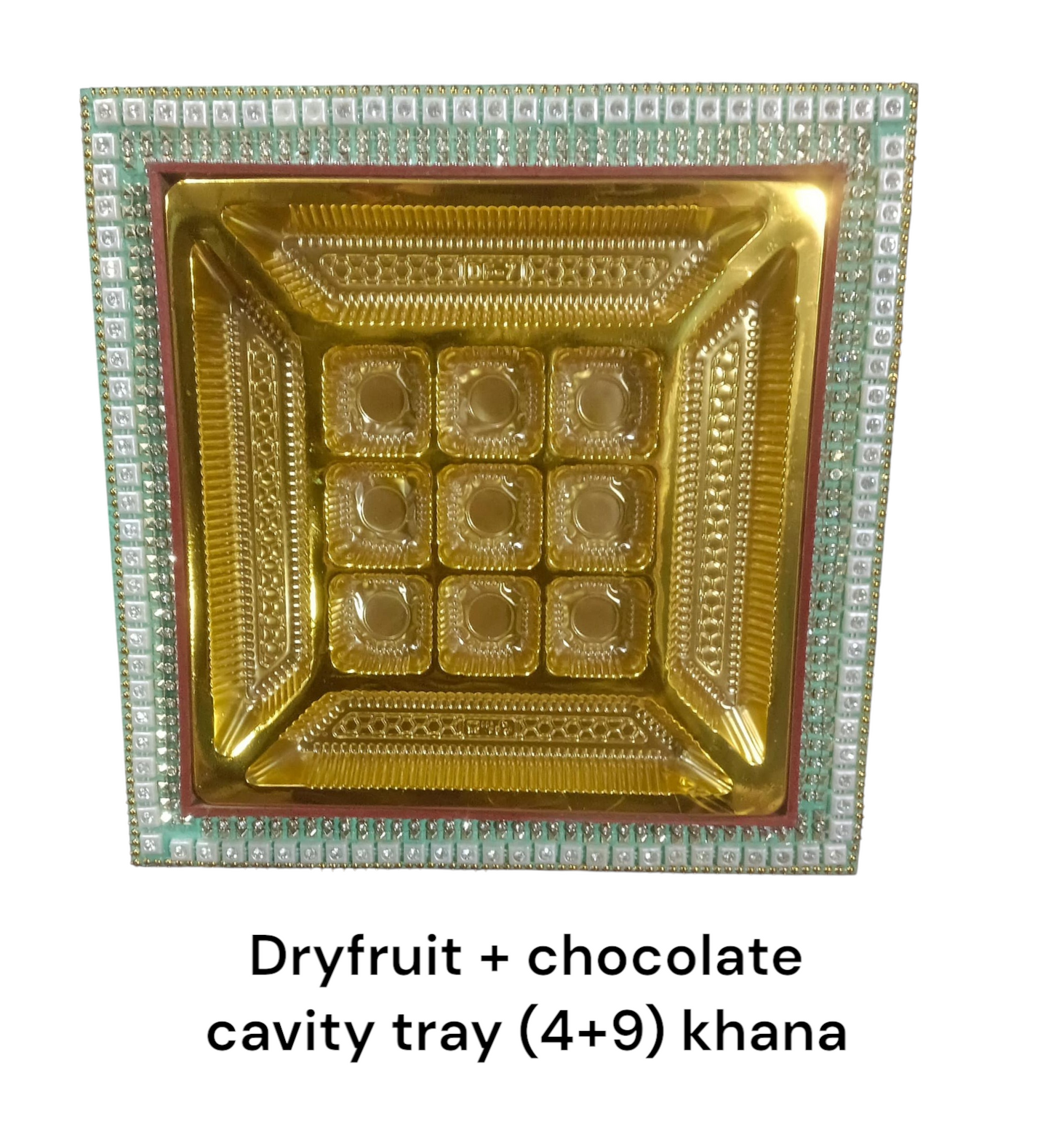 Dryfruit + Chocolate Cavity Tray (4+9) Khana