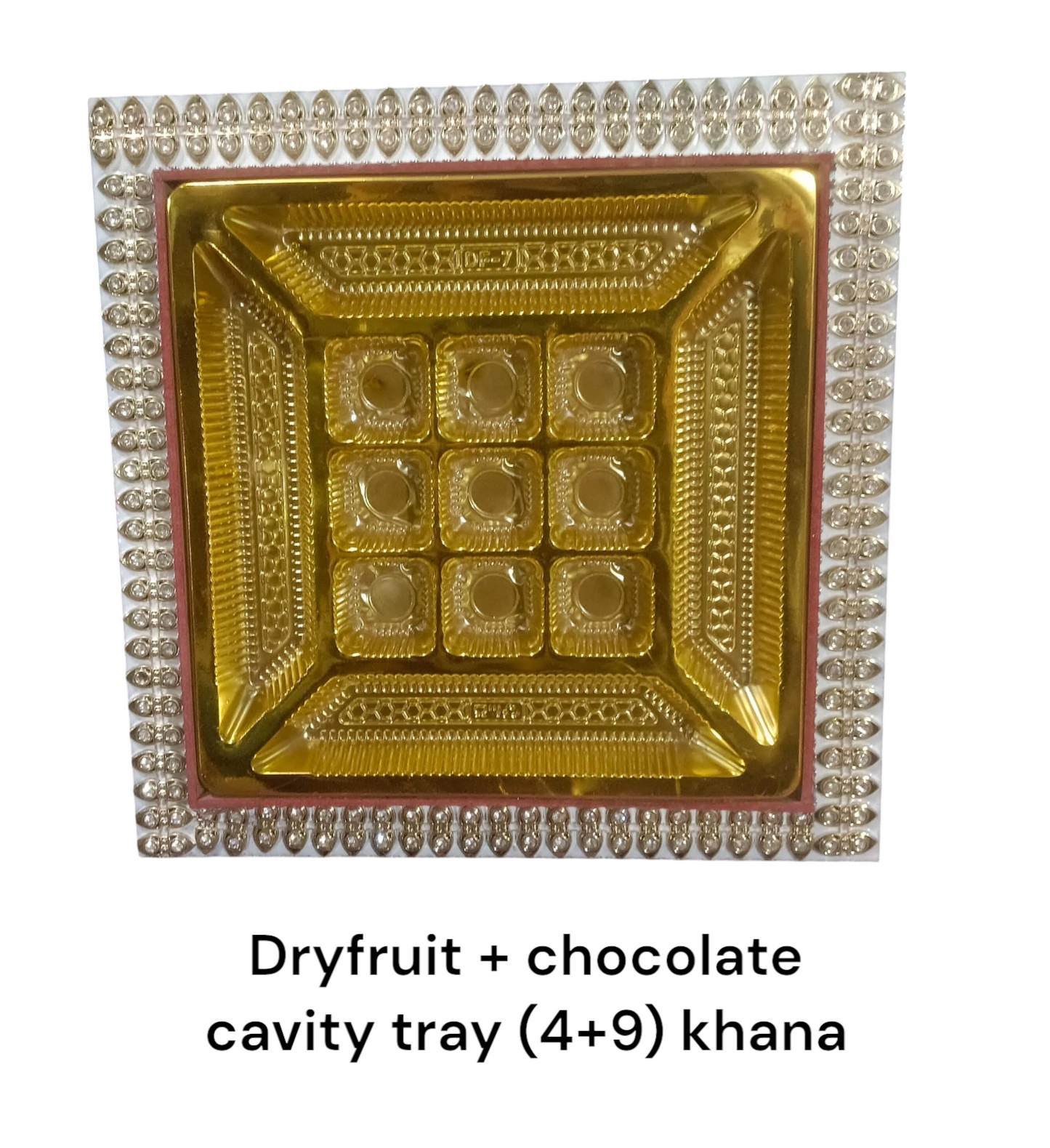 Dryfruit + Chocolate Cavity Tray (4+9) Khana