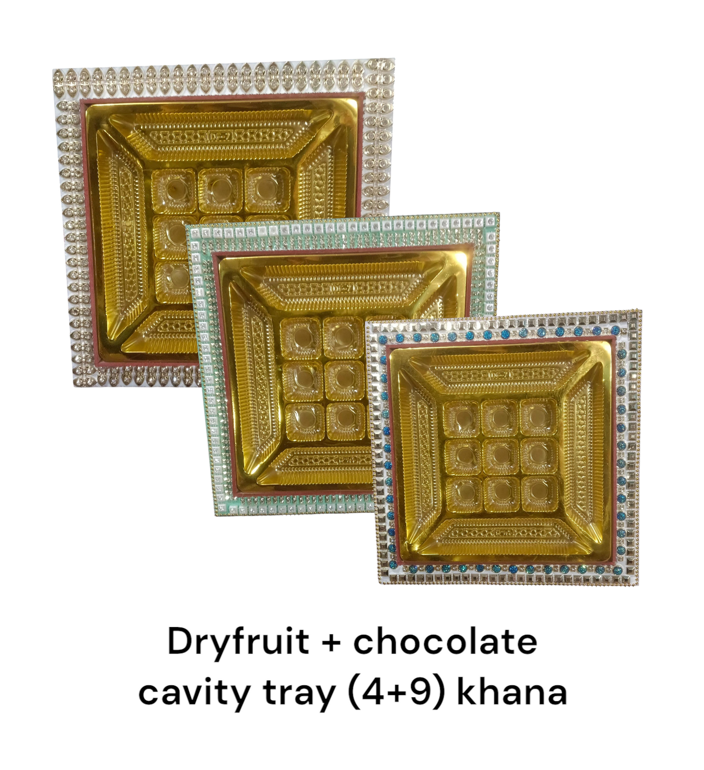 Dryfruit + Chocolate Cavity Tray (4+9) Khana