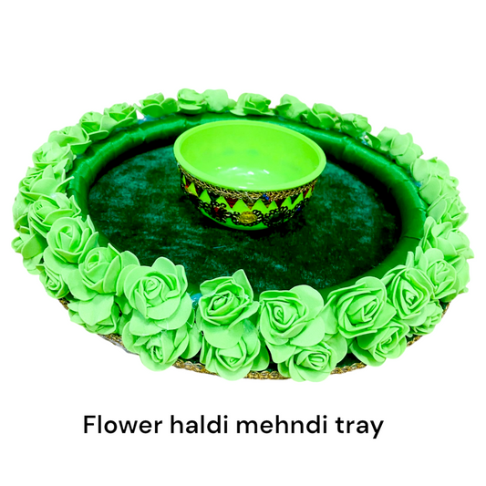 Flower Haldi Mehndi Tray