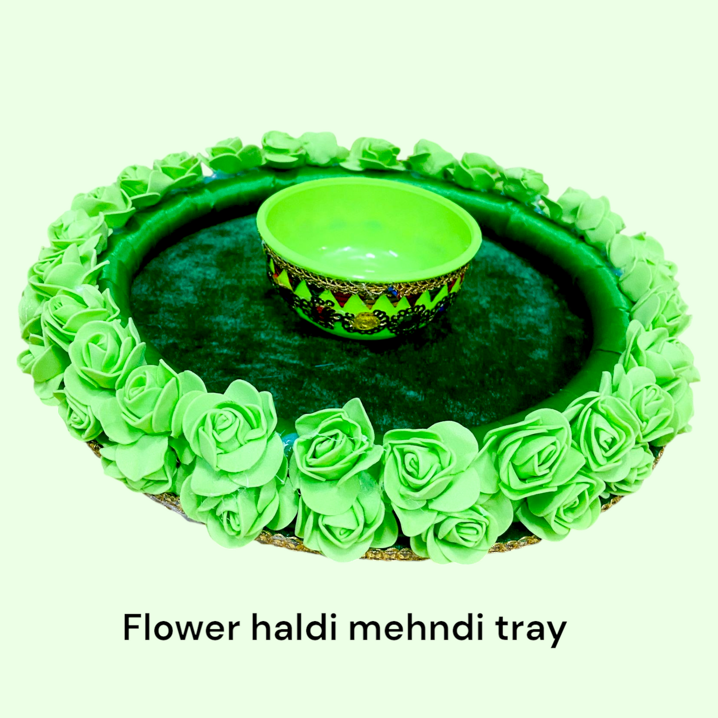 Flower Haldi Mehndi Tray