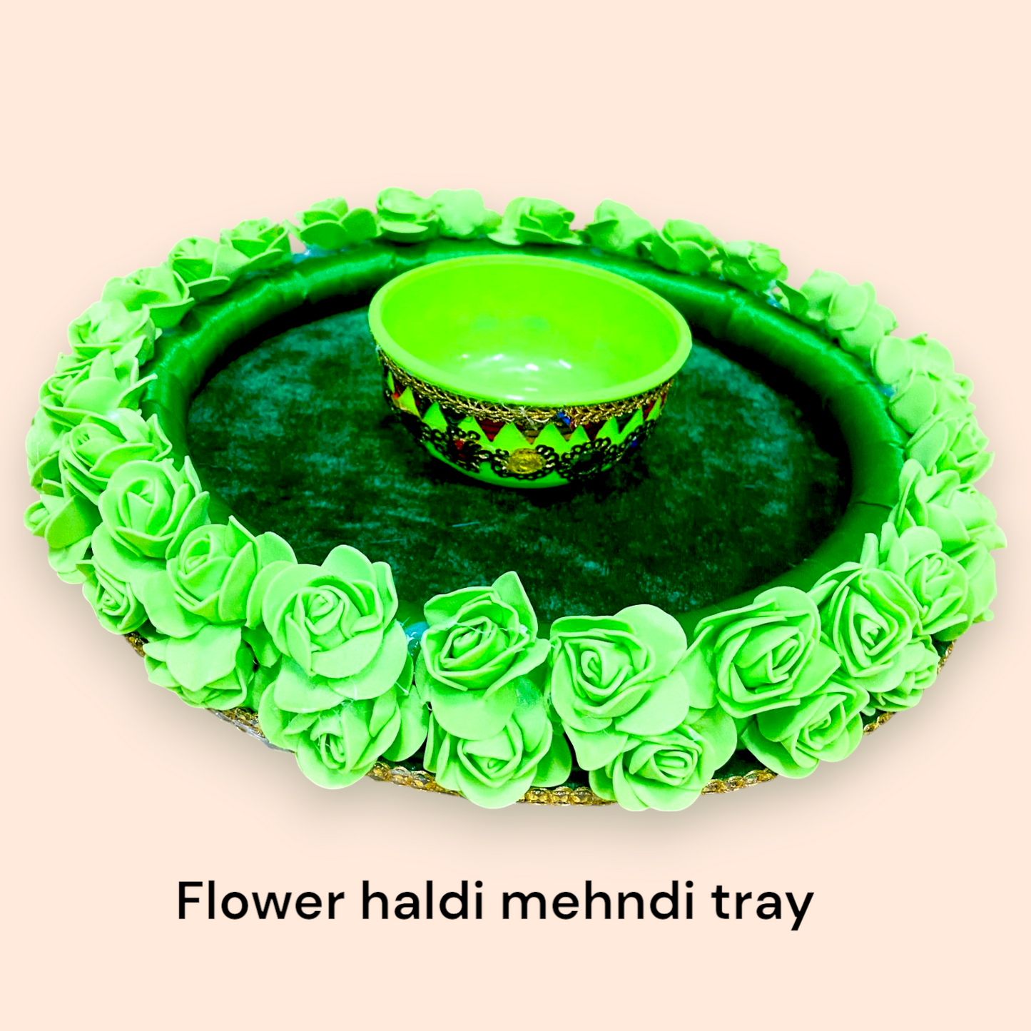 Flower Haldi Mehndi Tray